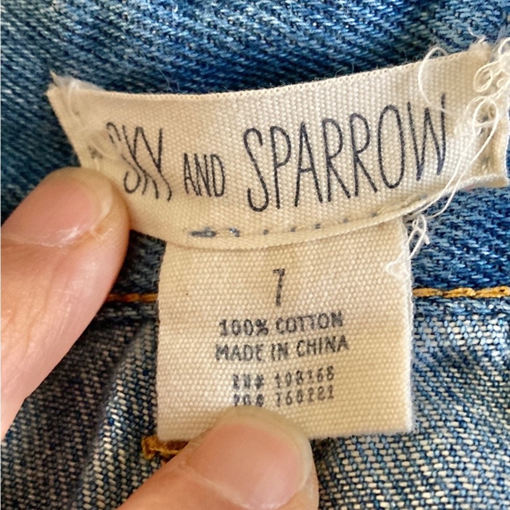 SKY and SPARROW soft denim mini Skirt blue Size 10/12 women’s - Picture 7 of 9